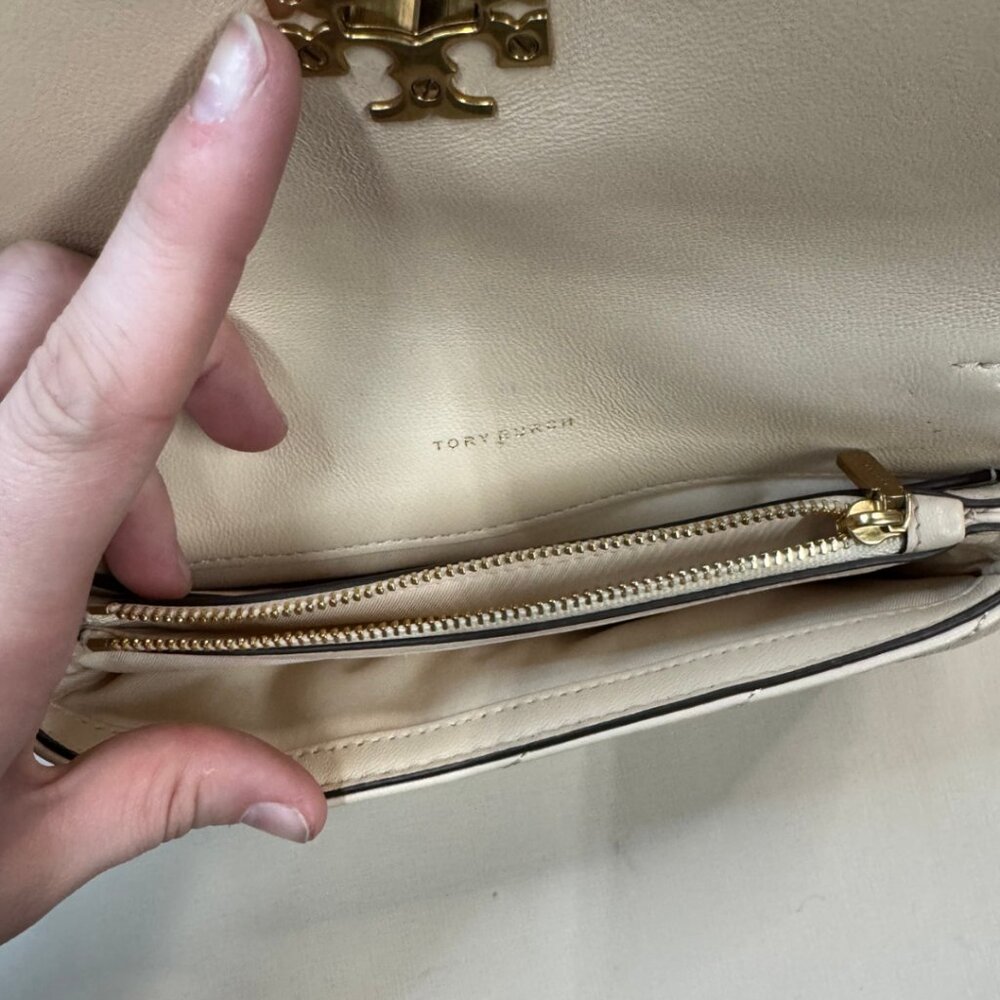 Tory Burch Mini Chevron Kira Bag GUC - Picture 3 of 3